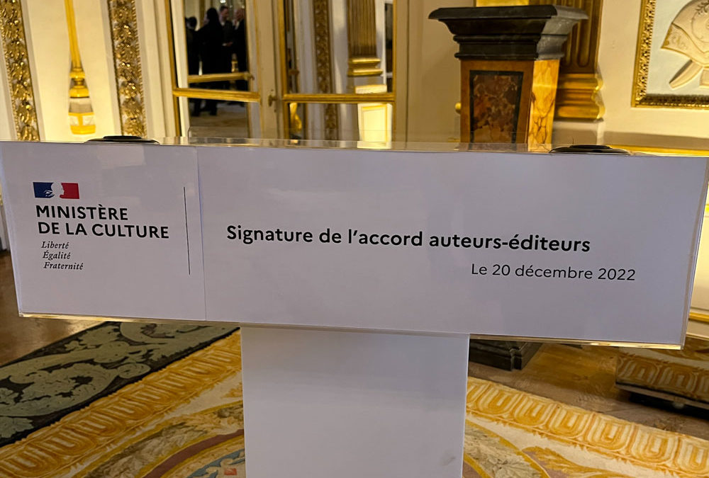 Accord entre auteurs et éditeurs